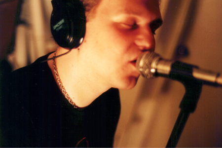 Michael Bird recording vocals